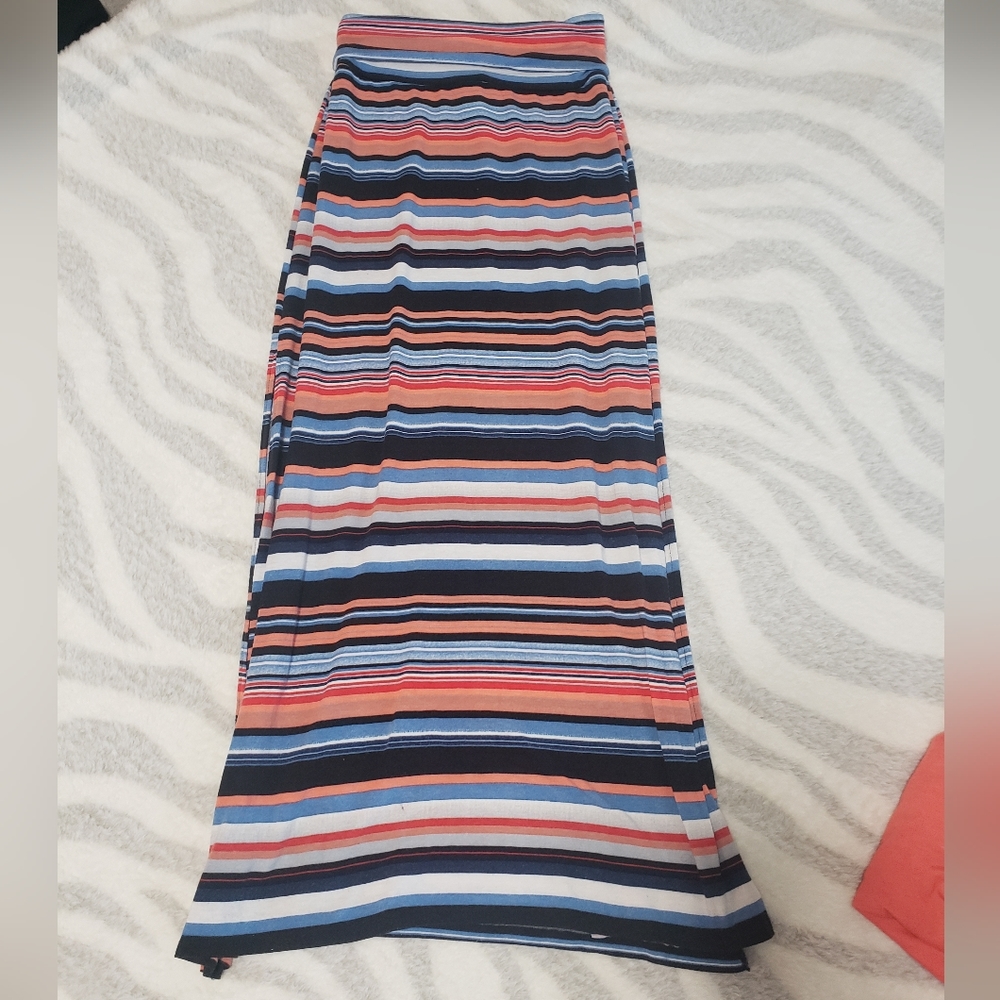 Multi Color Full Length Skirt Size S